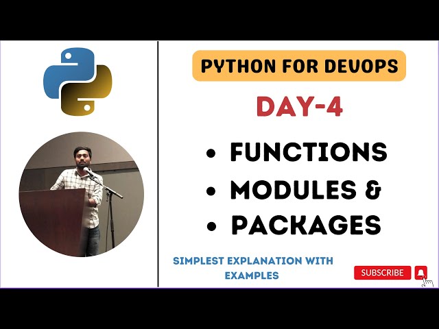 Day-4 | Functions, Modules and Packages | Most Simple Explanation #python  #abhishekveeramalla