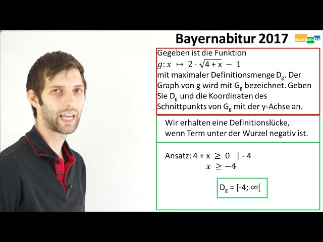 Bayern-Abitur Mathe - Analysis - Teil A - Aufgabe 1: Funktionsuntersuchung