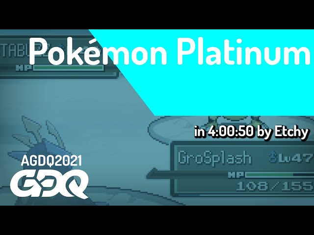 Pokémon Platinum by Etchy in 4:00:50 - Awesome Games Done Quick 2021 Online