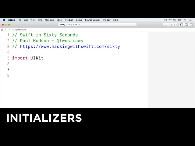 Initializers – Swift in Sixty Seconds