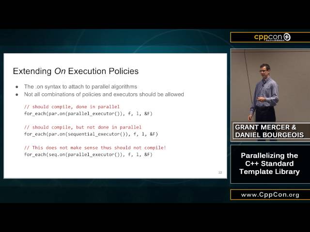 CppCon 2015: Grant Mercer & Danial Bourgeois “Parallelizing the C++ Standard Template Library”