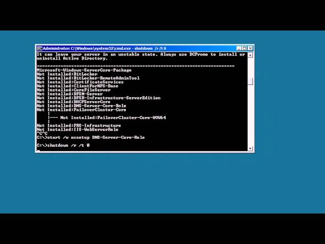 MCITP 70-640: Installing Active Directory on Server Core