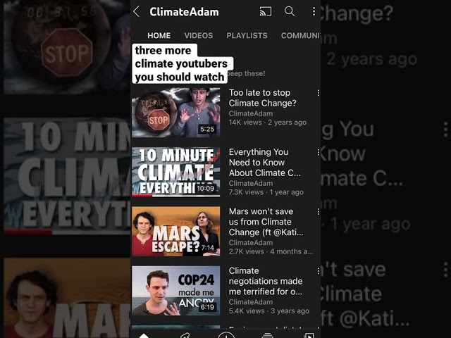 Three Climate YouTubers You Should Watch #shorts