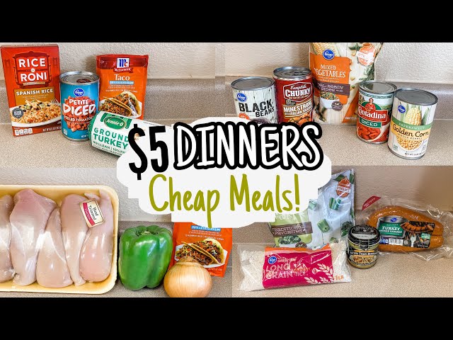 $5 DINNERS | FIVE Quick & Easy Cheap Meals | Julia Pacheco