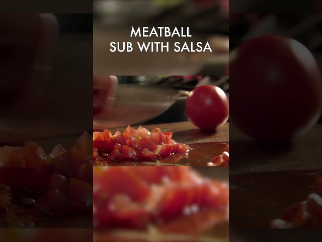 Meatball Sub With Mozzarella & Salsa #shorts