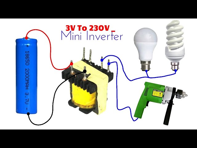 3V To 220V Inverter | Dc To Ac | Mobile Charger Se Inverter Kaise Banaye _