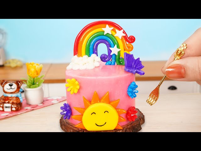 🌈 So Tasty Miniature Buttercream Rainbow Cake Decorating 🌞 Best Of Miniature Cake Decorating