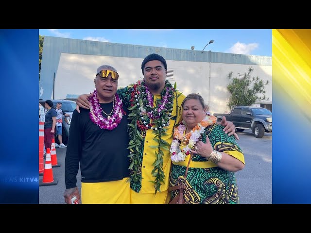 Football player Taliese Fuaga shares his Hawaii ties after being drafted by New Orleans Saints
