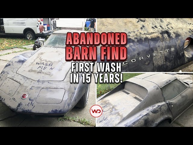 ABANDONED BARN FIND First Wash In 15 Years Corvette! Satisfying Car Detailing Exterior & Restoration