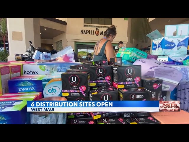 Six distribution sites on West Maui help survivors of Maui fire