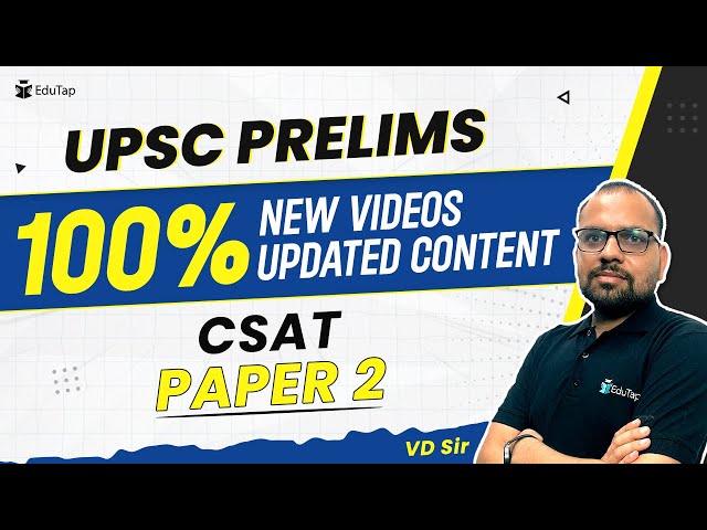 🔴EduTap UPSC CSAT Free Videos | Complete UPSC CSAT Preparation for Free | Vishnu sir CSAT Lectures