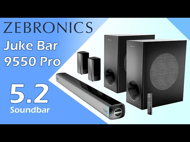Zebronics Home Theatre Soundbar System Zebronics Juke bar 9550 pro 5.2 Soundbar 625w #zebronics