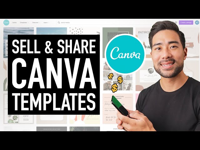How To Share Your Canva Designs as Templates To Sell Online // Canva Share as Template Option