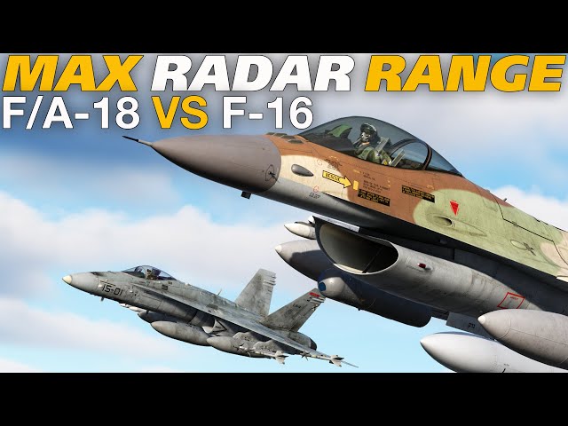 Maximum Radar Detection Range DCS F/A-18C VS F-16C!