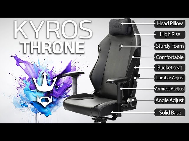 BEST Gaming Chair With LUMBAR Adjustability! (Kyros Throne chair review)