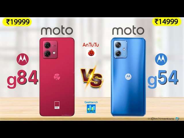Moto G84 vs Moto g54  Full Comparison | Dimensity 7020 vs SD695 #antutu #geekbench #g84 #motog54