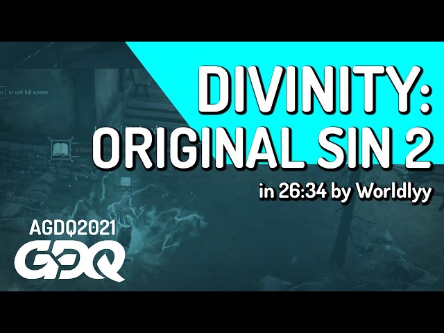 Divinity: Original Sin 2 by Worldlyy in 26:34 - Awesome Games Done Quick 2021 Online