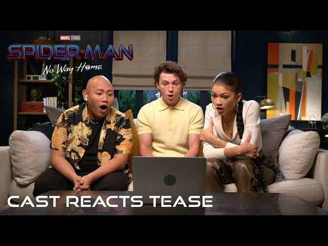 SPIDER-MAN: NO WAY HOME - Cast Reacts Tease | #shorts