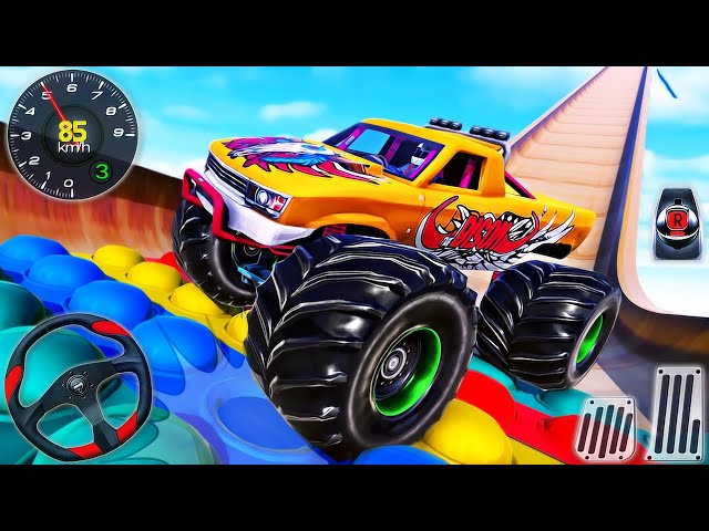 Monster Truck Mega Ramp Impossible Driver - Car Extreme Stunts Popit Racing 3D - Android GamePlay