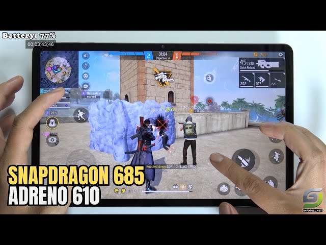 Honor Pad X9 test game Free Fire | Snapdragon 685