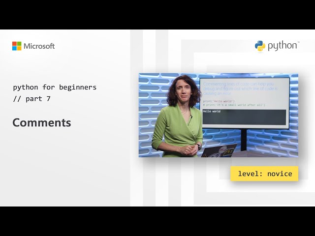 Comments | Python for Beginners [7 of 44]