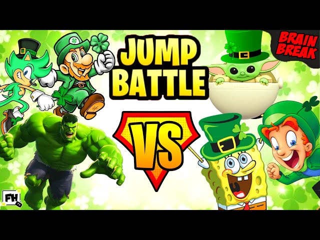 St. Patrick's Day Leprechaun Jump Battle | Kids Brain Break  | GoNoodle Inspired