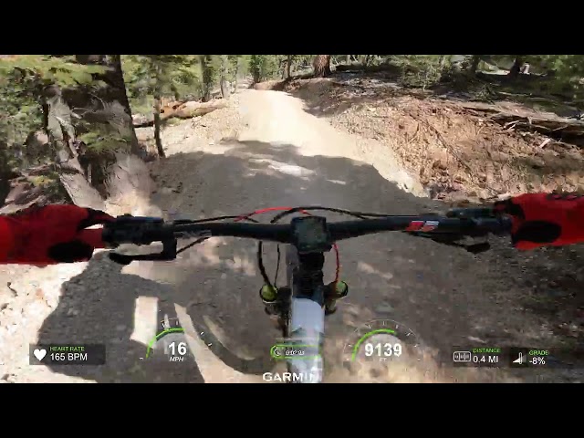 Lee Canyon Bike Park again - Blue Trail with Speed and Grade Overlay - Trek Fuel Ex