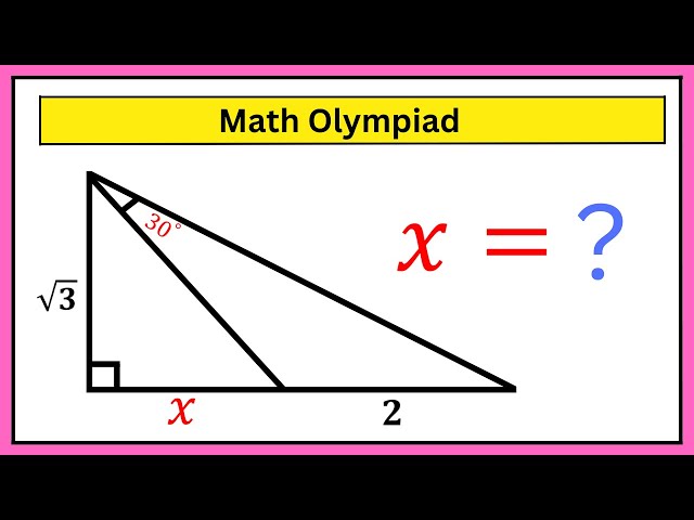Challenging Math Olympiad Problem | Geometry Question | Mathematics
