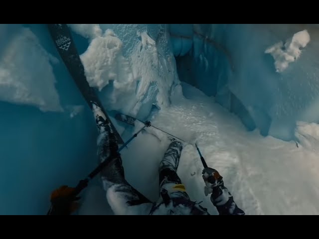 Terrifying Skier Crevasse Fall