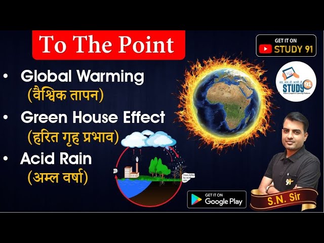 Science Global Warming, Green House Effect,Acid Rain ,वैश्चिक तापन  Part-04  By S N Sir Study91