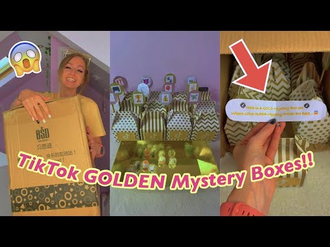 TikTok GOLDEN Mystery Boxes!😱✨