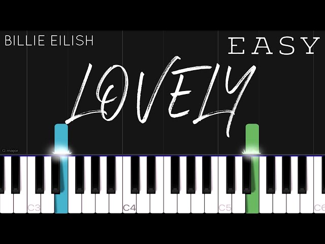 Billie Eilish x Khalid - Lovely | EASY Piano Tutorial