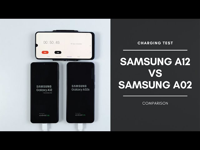 Samsung A12 vs Samsung A02s Battery Charging test 0% to 100%