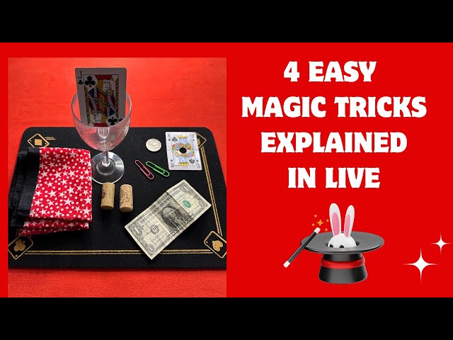 4 Easy Magic Tricks Explained in Live