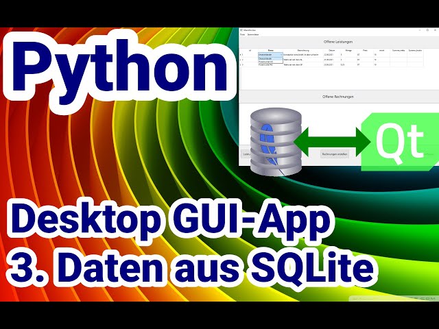 Python Tutorial, GUI-App mit Qt: #3 Daten aus SQLite