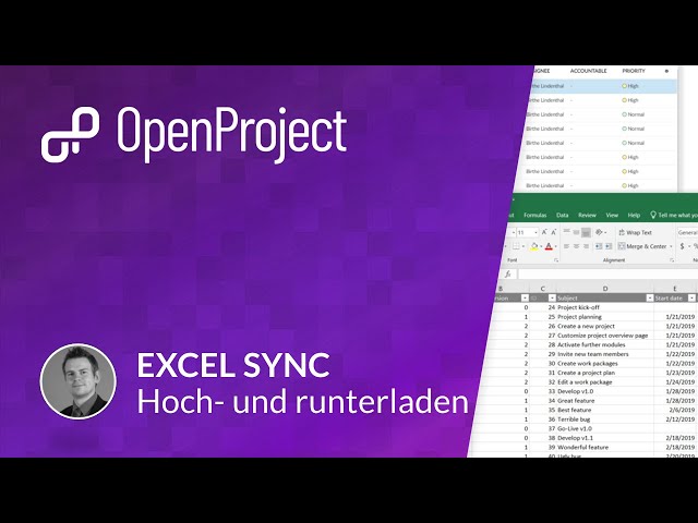 OpenProject Excel Synchronisation - 1. Hoch- und Runterladen