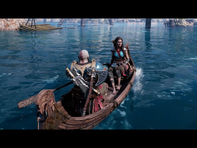 God of War Ragnarok All Mimir Stories - All Kratos, Mimir, Freya Boat + Sled Stories PART 2