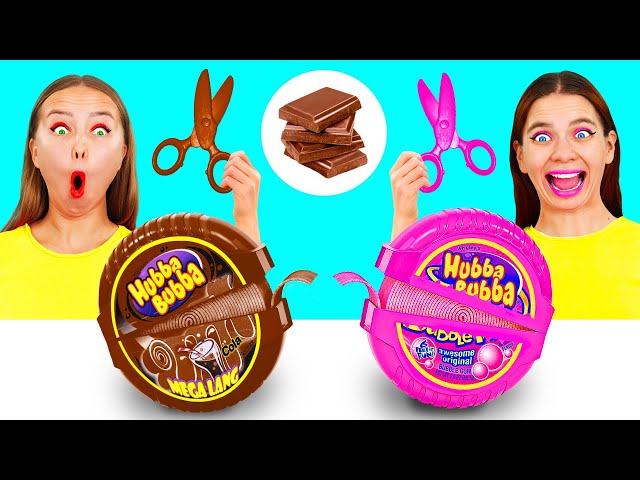 Bubble Gum vs Chocolate Food Challenge by BaRaDa
