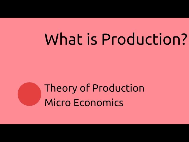 What is Production | Production | CA CPT | CS & CMA Foundation | Class 11 | Class 12