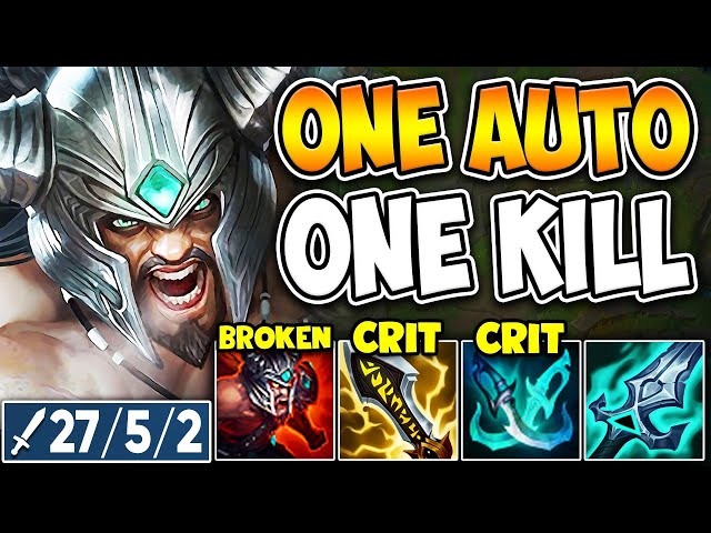 TRYNDAMERE, BUT EVERY AUTO ATTACK CRITS FOR 3000 DAMAGE! (ONE AUTO = ONE KILL)