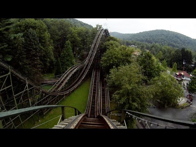 Knoebels Phoenix POV Wooden Roller Coaster Onride Amusement Park Elysburg PA HD 1080p