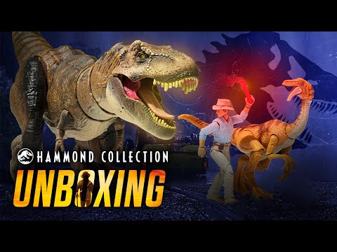 TOY UNBOXING Hammond Collection T-Rex, Gallimimus & Alan Grant — Jurassic Park / collectjurassic.com