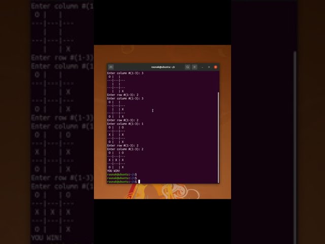 Creating simple Tic Tac Toe game using C programming language