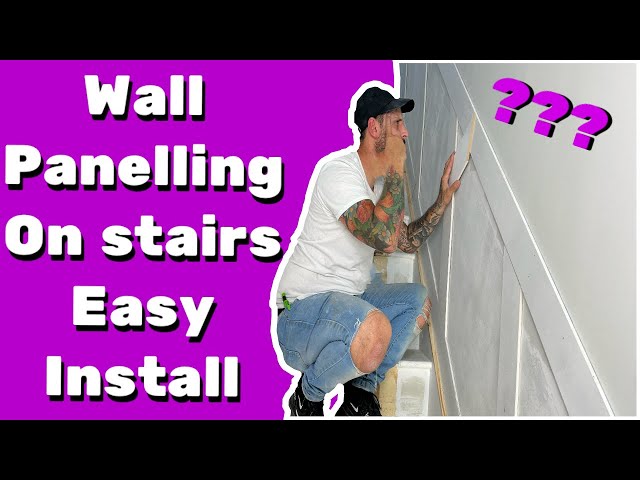 HOW TO INSTALL WALL PANELLING TO STAIRS - EASY STEP BY STEP #diy #homeimprovement #wallpanel #stairs
