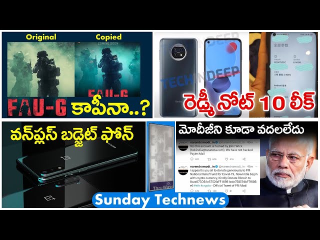 Sunday Technews : Redmi Note 10 Leak, Modi Twitter Hacked, FAUG, Oneplus Budget Mobile