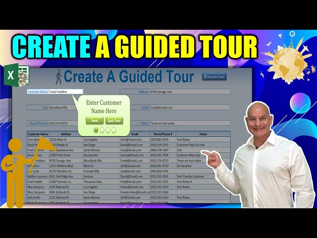 How To Create a Guided Tour In Excel