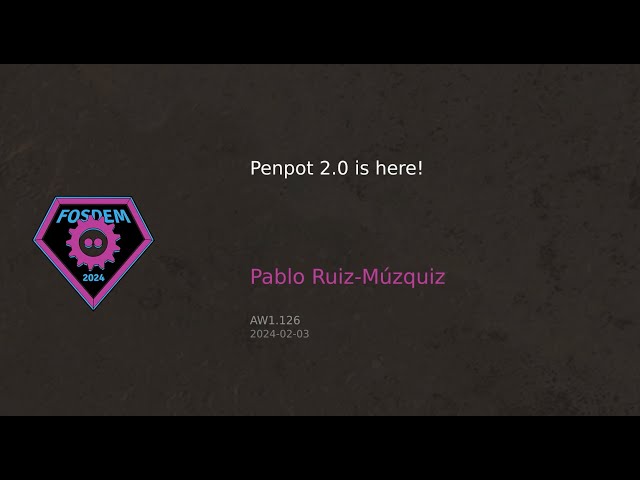 Penpot 2.0 is (almost) here! -  FOSDEM'24 talk by Pablo Ruiz-Múzquiz