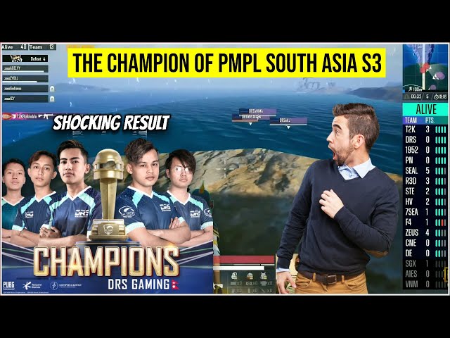This match made DRS gaming Champion of PMPL S3 South Asia 2021