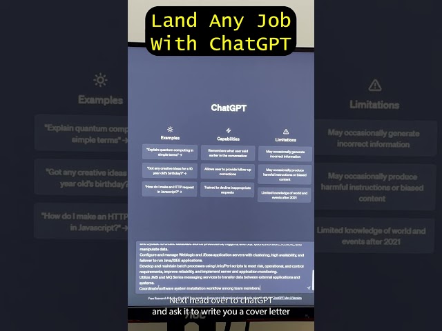 Land a Job using ChatGPT