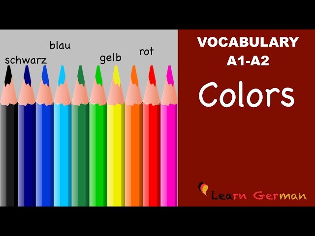 Learn German Vocabulary - Colors / Colours in German (Farben)